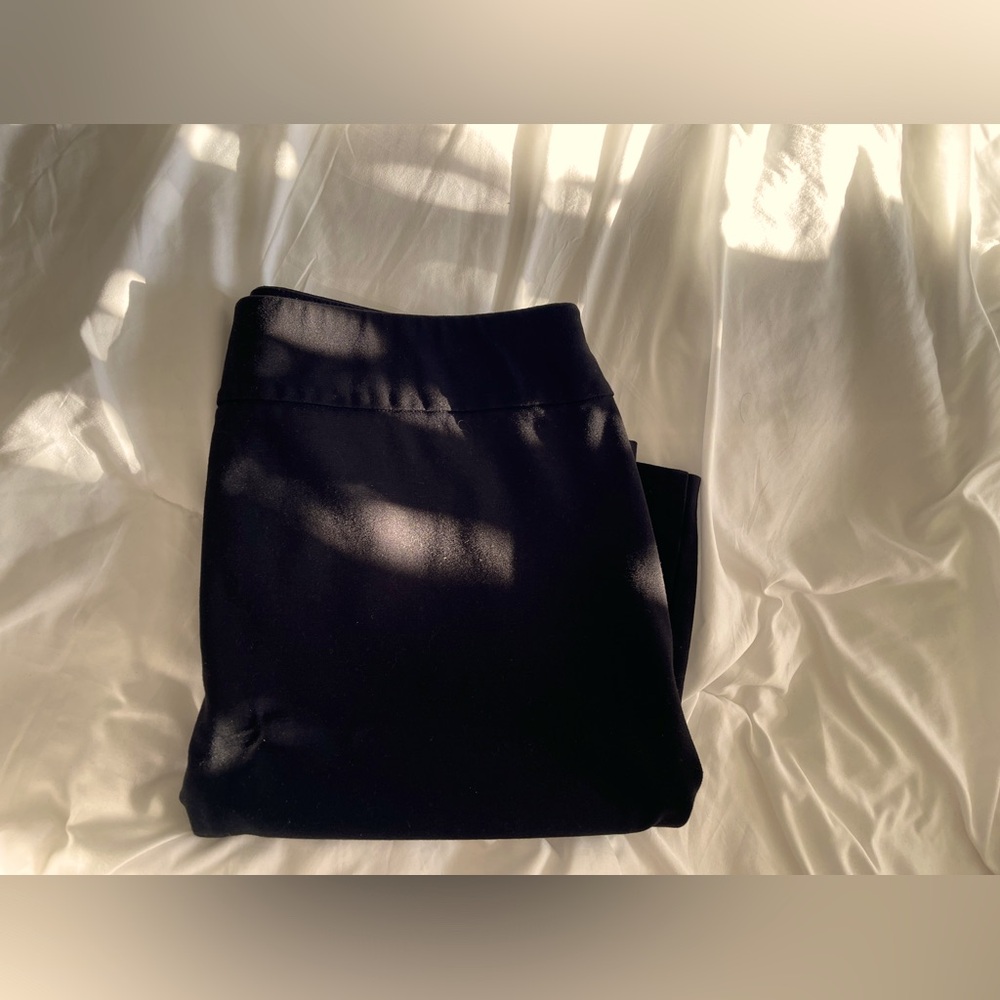 Ashley Stewart  Black Ponte Midi Pencil Skirt Size 16